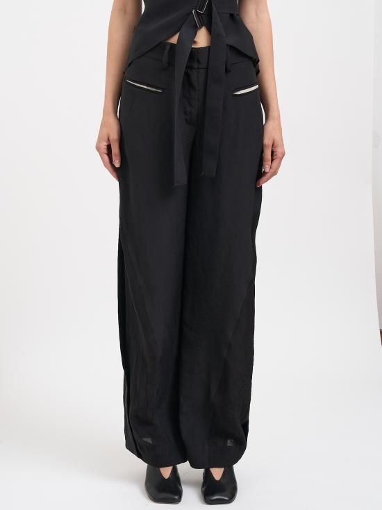 26SS 알레산드라 마치 스트레이트 팬츠 N22612002690 Black - ALESSANDRA MARCHI