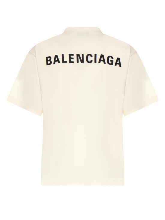 26SS 발렌시아가 백 미디엄 핏 티셔츠 850990 TTVJ19020 CREAM - BALENCIAGA