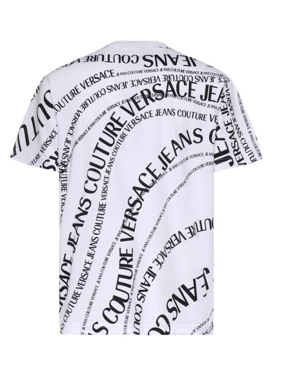 26SS 베르사체 반팔 티셔츠 80GAH6R0 JS555L02 WHITE BLACK - VERSACE