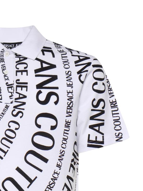 26SS 베르사체 폴로 티셔츠 80GAG6R0 JS556L02 WHITE BLACK - VERSACE