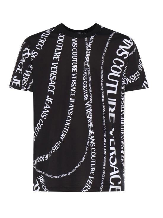 26SS 베르사체 반팔 티셔츠 80GAH6R0 JS555L01 Black white