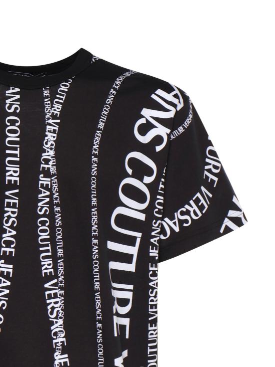 26SS 베르사체 반팔 티셔츠 80GAH6R0 JS555L01 Black white - VERSACE