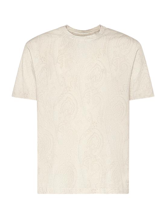 26SS 에트로 반팔 티셔츠 MRMA0002 AKG31M0096 CREAM