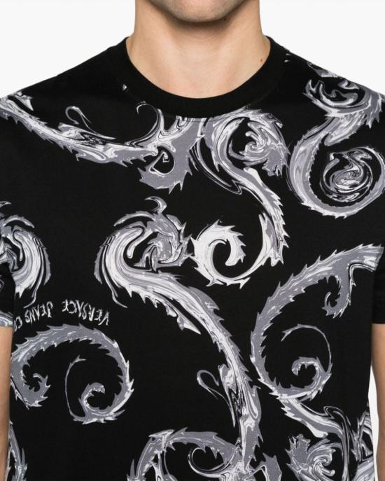  베르사체 반팔 티셔츠 77GAH6S0 JS388 G89 NERO MULTI - VERSACE