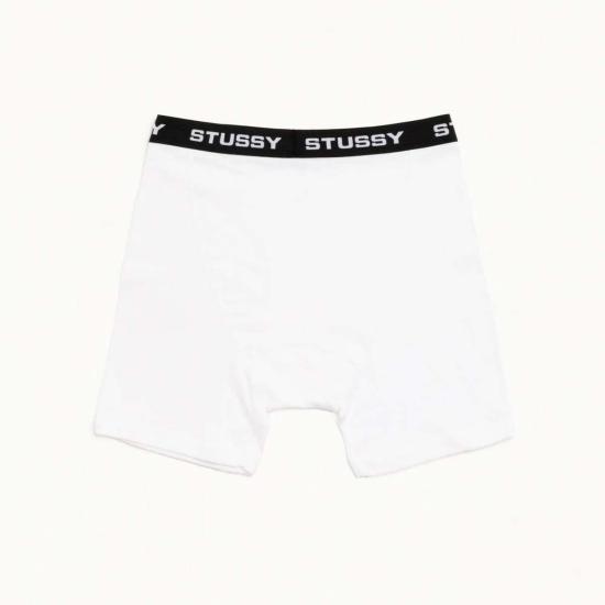 스투시 팬티 복서 브리프 3팩 (화이트) - STUSSY