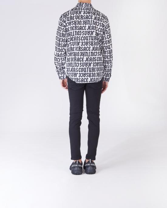  베르사체 롱 슬리브 프린트 셔츠 77GAL2R0 NS469 L02 NERO BIANCO - VERSACE