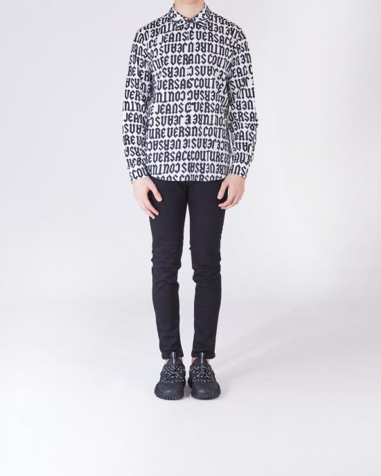  베르사체 롱 슬리브 프린트 셔츠 77GAL2R0 NS469 L02 NERO BIANCO - VERSACE