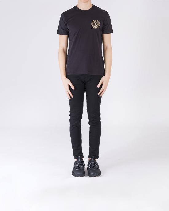 베르사체 반팔 티셔츠 77GAHT00 CJ00T 899 NERO ORO - VERSACE