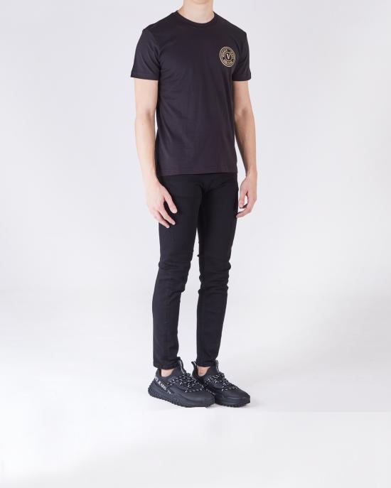  베르사체 반팔 티셔츠 77GAHT00 CJ00T 899 NERO ORO - VERSACE