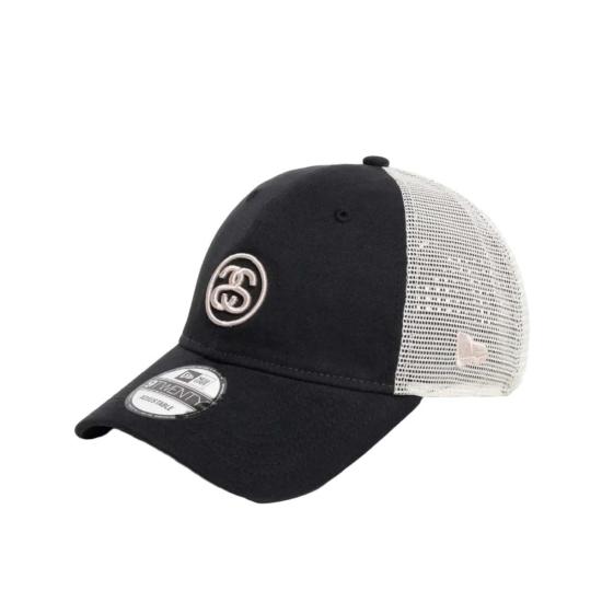  스투시 모자 SS 링크 트러커 햇 블랙 - STUSSY