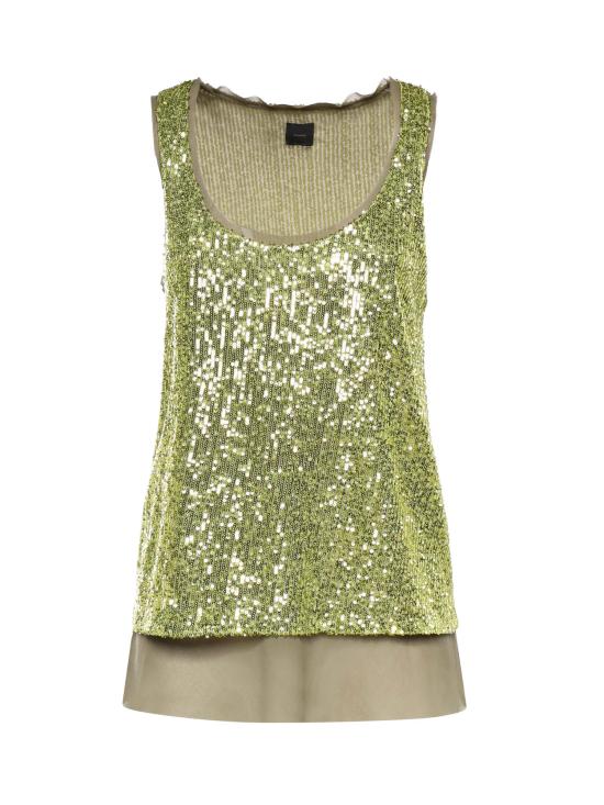 26SS 핑코 긴팔 티셔츠 107743 A3NFS69 Citron yellow