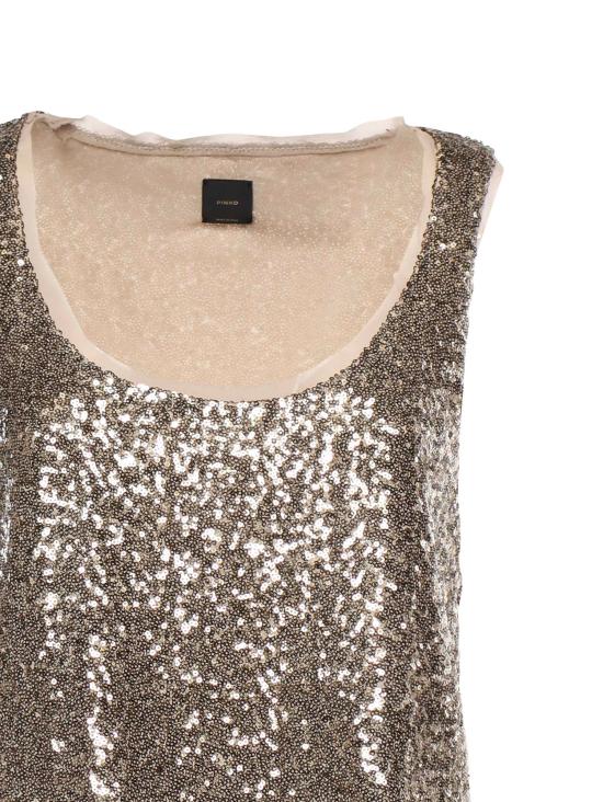 26SS 핑코 긴팔 티셔츠 107743 A3ODH55 Pale gold - PINKO