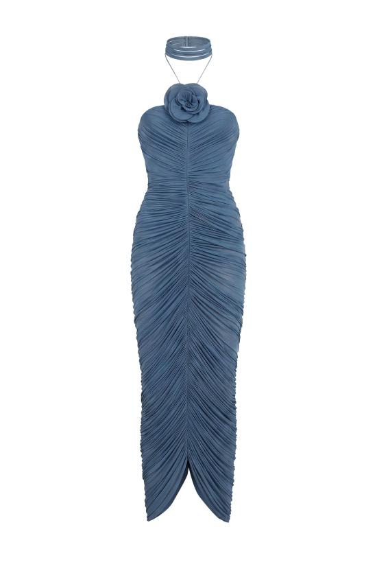 26SS 마그다뷰트림 미디 원피스 267526 Blue