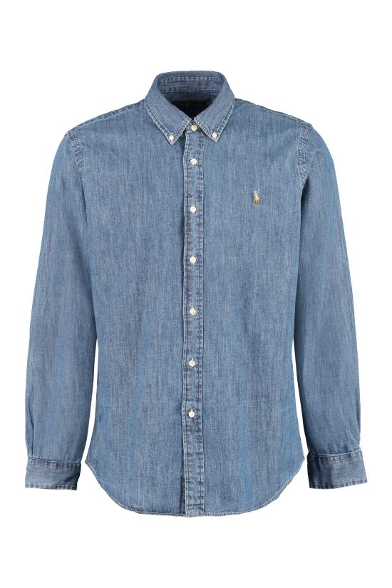  폴로 랄프로렌 포니로고 자수 데님 셔츠 710792043 001 Denim