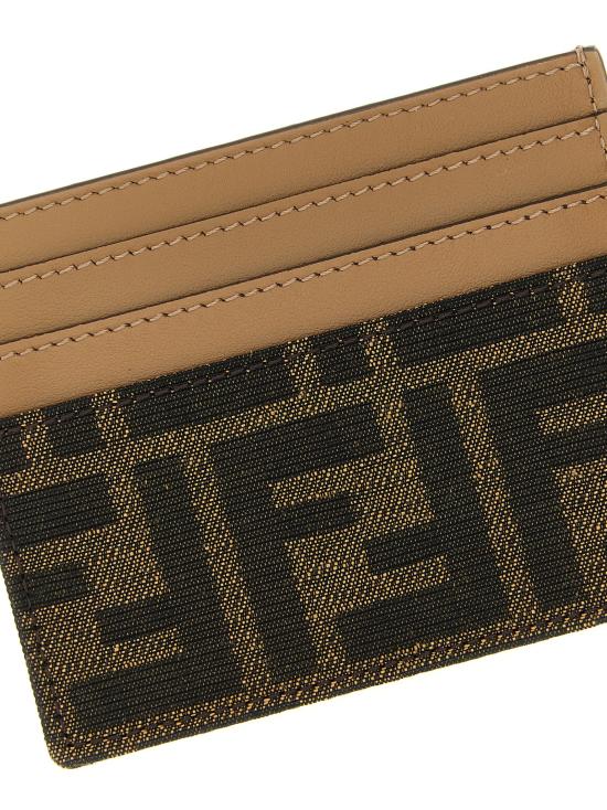 26SS 펜디 FF 자카드 패브릭 플랫 바게트 카드 케이스 8M0445A98PF0A6E - FENDI
