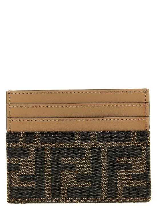 26SS 펜디 FF 자카드 패브릭 플랫 바게트 카드 케이스 8M0445A98PF0A6E - FENDI