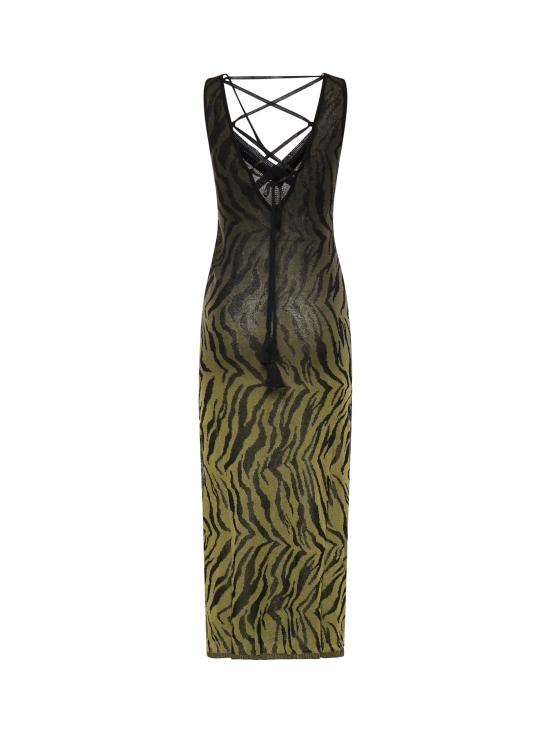 26SS 아켑 롱 원피스 VSKD13243 GREEN black - AKEP