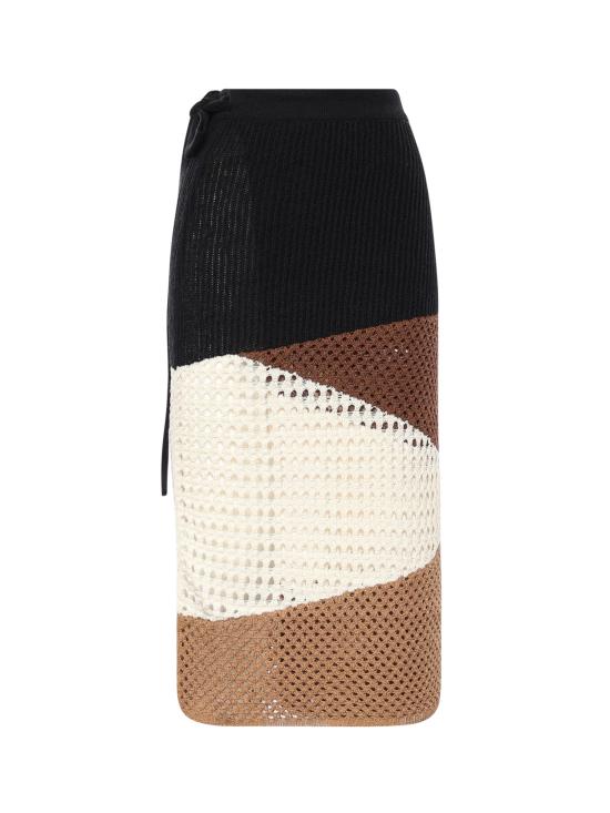 26SS 아켑 롱 스커트 GOKD13071 Black ivory brown