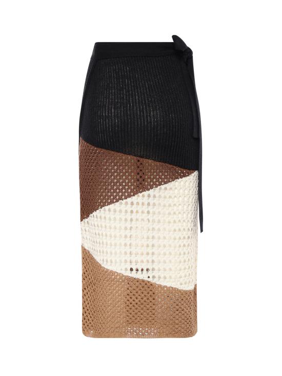 26SS 아켑 롱 스커트 GOKD13071 Black ivory brown - AKEP