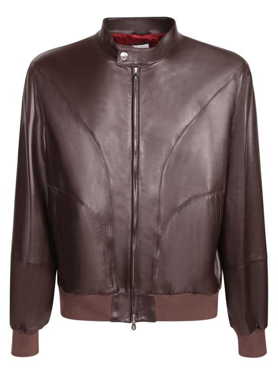 26SS 브루넬로 쿠치넬리 샤이니 나파 가죽 파일럿 블루종 MPGBR2072 CQV27 Brown
