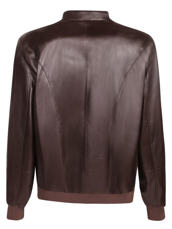 26SS 브루넬로 쿠치넬리 샤이니 나파 가죽 파일럿 블루종 MPGBR2072 CQV27 Brown - BRUNELLO CUCINELLI