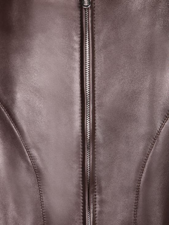 26SS 브루넬로 쿠치넬리 샤이니 나파 가죽 파일럿 블루종 MPGBR2072 CQV27 Brown - BRUNELLO CUCINELLI