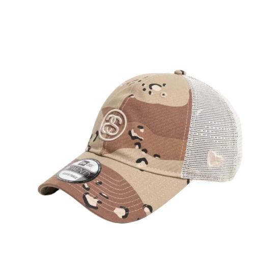  스투시 모자 뉴에라 9 트웬티 SS 링크 트러커 캡 데저트 카모 - STUSSY