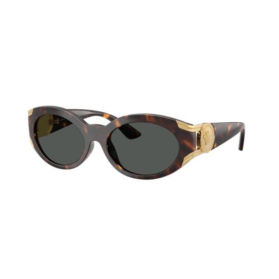 26SS 베르사체 선글라스 0Ve4503u 타원형 호피무늬 - VERSACE