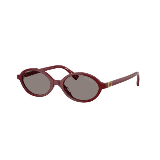 26SS 미우미우 선글라스 0Mu 04Zs 타원형 버건디 아세테이트 - MIU MIU