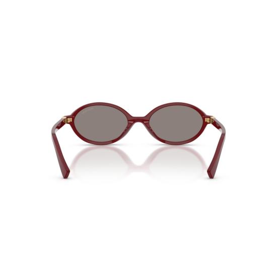26SS 미우미우 선글라스 0Mu 04Zs 타원형 버건디 아세테이트 - MIU MIU
