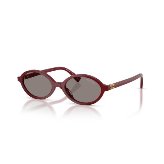 26SS 미우미우 선글라스 0Mu 04Zs 타원형 버건디 아세테이트 - MIU MIU