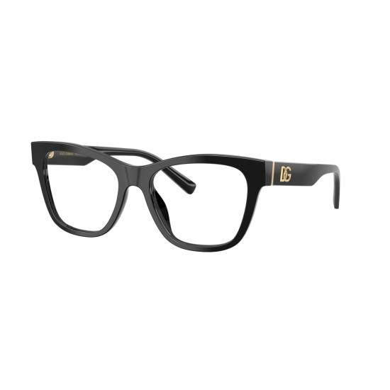26SS 돌체앤가바나 선글라스 0Dg3430 유광 블랙 사각 프레임 안경 - DOLCE & GABBANA