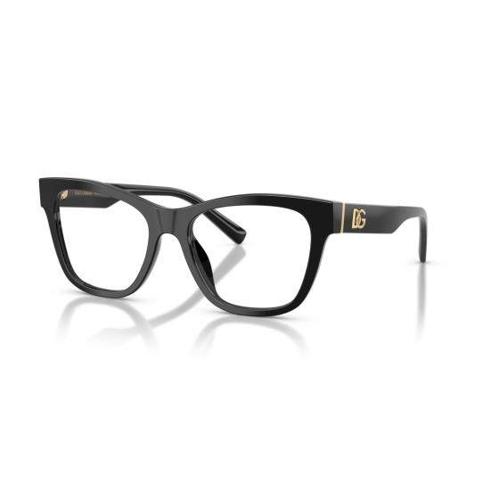 26SS 돌체앤가바나 선글라스 0Dg3430 유광 블랙 사각 프레임 안경 - DOLCE & GABBANA
