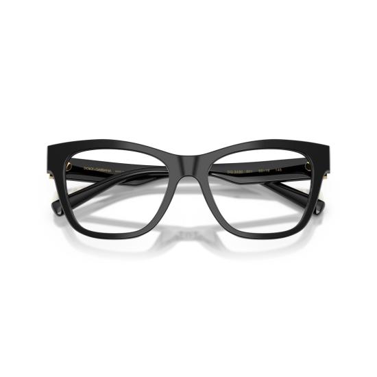 26SS 돌체앤가바나 선글라스 0Dg3430 유광 블랙 사각 프레임 안경 - DOLCE & GABBANA