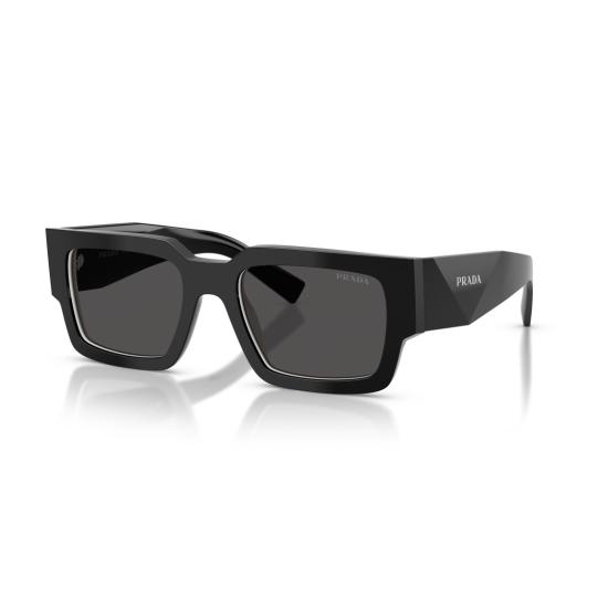 26SS 프라다 선글라스 0Pr B17s 직사각형 블랙 아세테이트 - PRADA