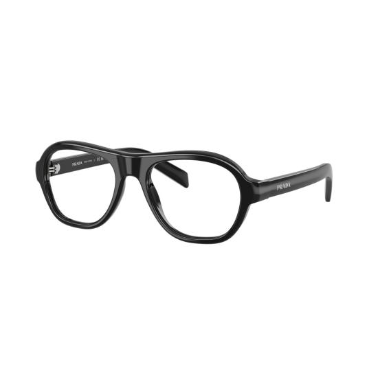 26SS 프라다 안경 0Pr C12v 오버사이즈 직사각형 블랙 아세테이트 - PRADA
