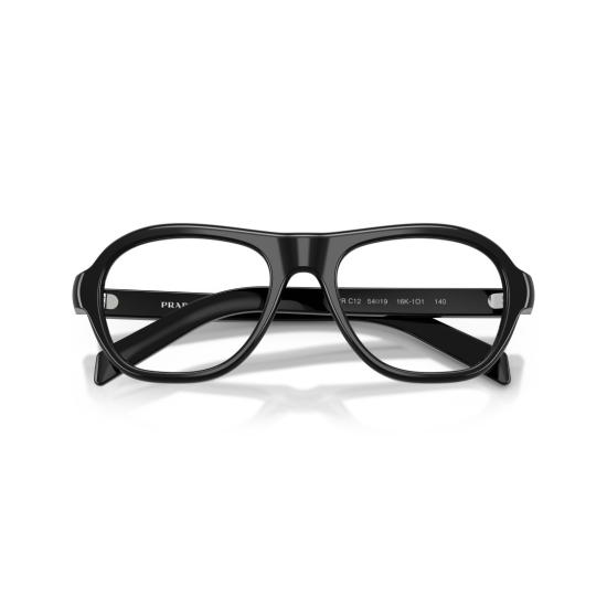 26SS 프라다 안경 0Pr C12v 오버사이즈 직사각형 블랙 아세테이트 - PRADA