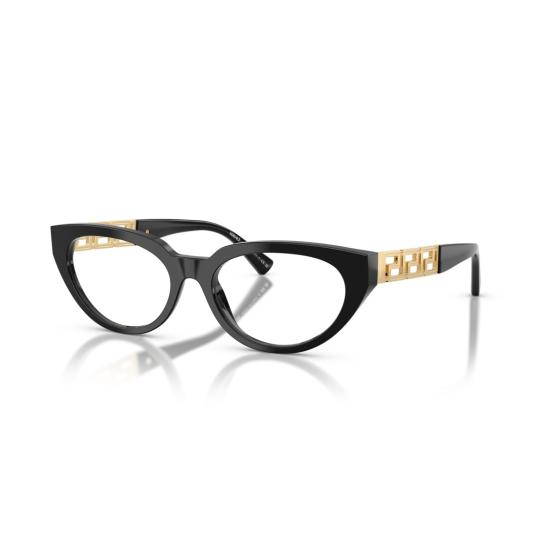 26SS 베르사체 선글라스 0Ve3383 골드 디테일 템플이 있는 캣아이 - VERSACE