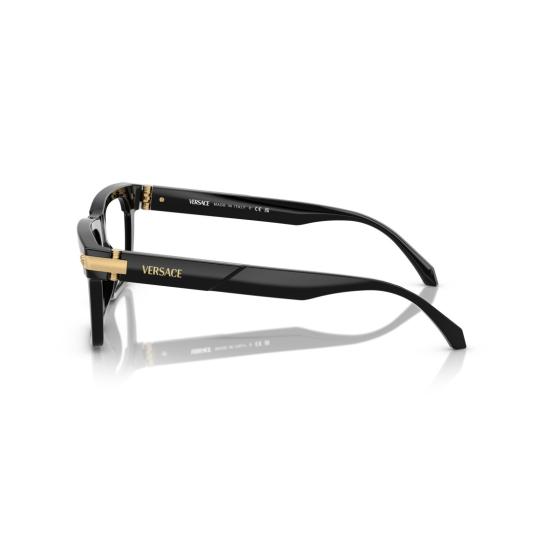26SS 베르사체 선글라스 0Ve3354 직사각형 검정색 아세테이트 안경 - VERSACE