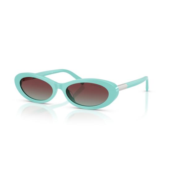 26SS 티파니앤코 선글라스 0Tf4250 타원형 아세테이트  (라이트 터쿼이즈 색상) - TIFFANY & CO
