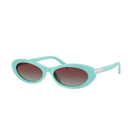 26SS 티파니앤코 선글라스 0Tf4250 타원형 아세테이트  (라이트 터쿼이즈 색상) - TIFFANY & CO