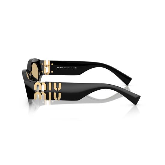 26SS 미우미우 선글라스 0Mu 11Ws 유광 블랙 아세테이트 타원형 - MIU MIU