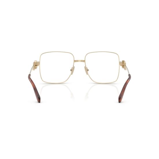 26SS 미우미우 선글라스 0Mu 51Xv 사각형 금색 마감 금속 안경 - MIU MIU