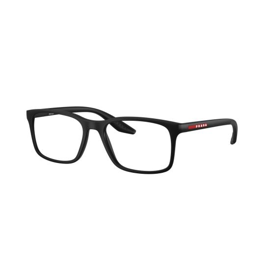 26SS 프라다 선글라스 0Ps 08Rv 무광 블랙 직사각형 - PRADA
