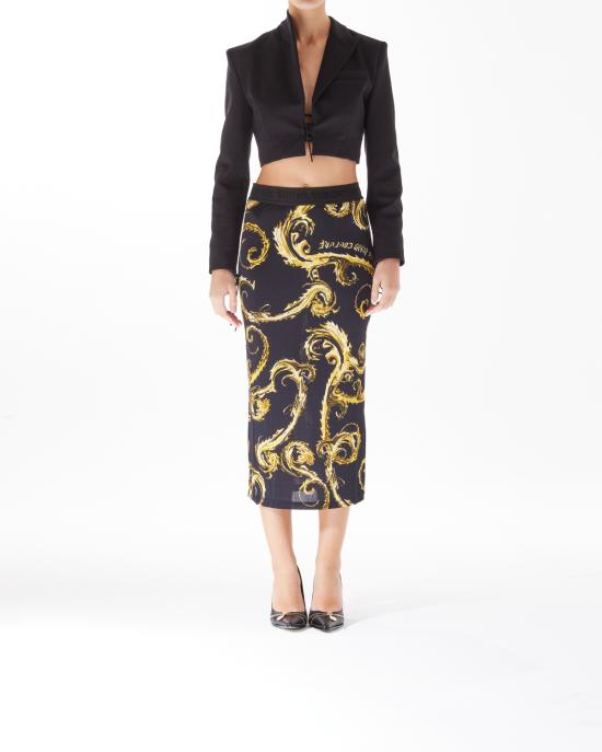  베르사체 롱 스커트 77HAE8B6 JS358 G89 NERO MULTI - VERSACE