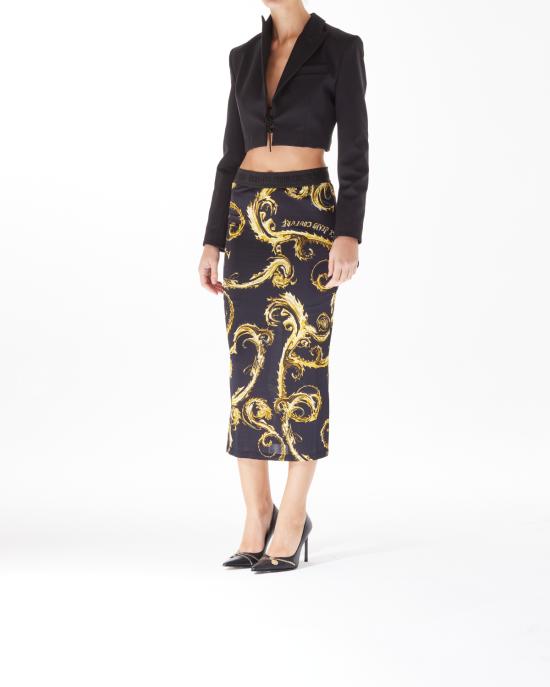  베르사체 롱 스커트 77HAE8B6 JS358 G89 NERO MULTI - VERSACE