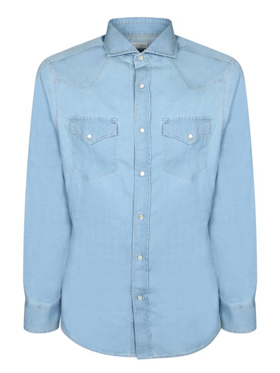26SS 브루넬로 쿠치넬리 셔츠 MR6834008 CEI28 Blue