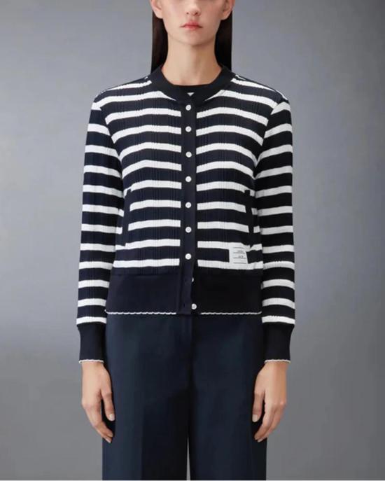  톰브라운 가디건 FJT417A J0256 979 BLUE - THOM BROWNE