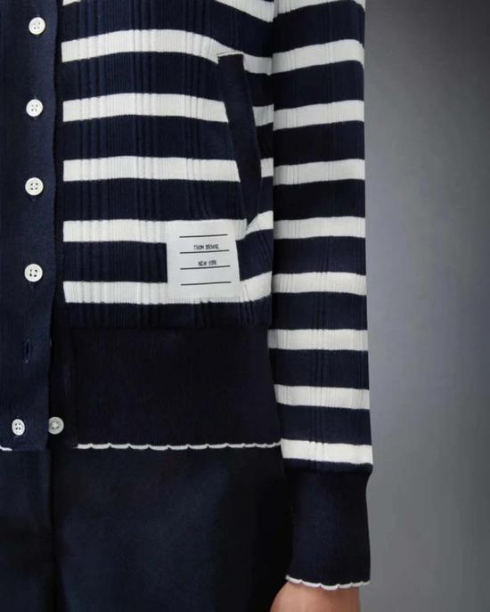  톰브라운 가디건 FJT417A J0256 979 BLUE - THOM BROWNE