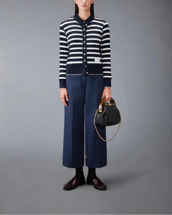  톰브라운 가디건 FJT417A J0256 979 BLUE - THOM BROWNE